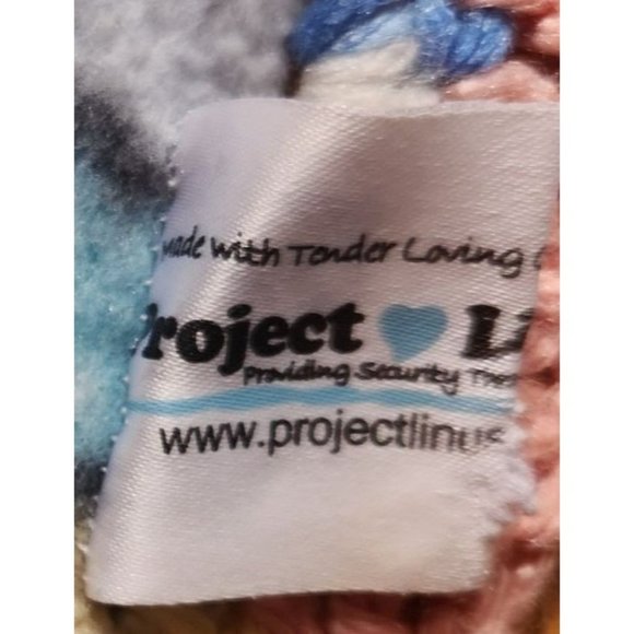 Project Linus Handmade Hedgehog Print Fleece Baby Blanket With Crochet Border - Picture 3 of 7